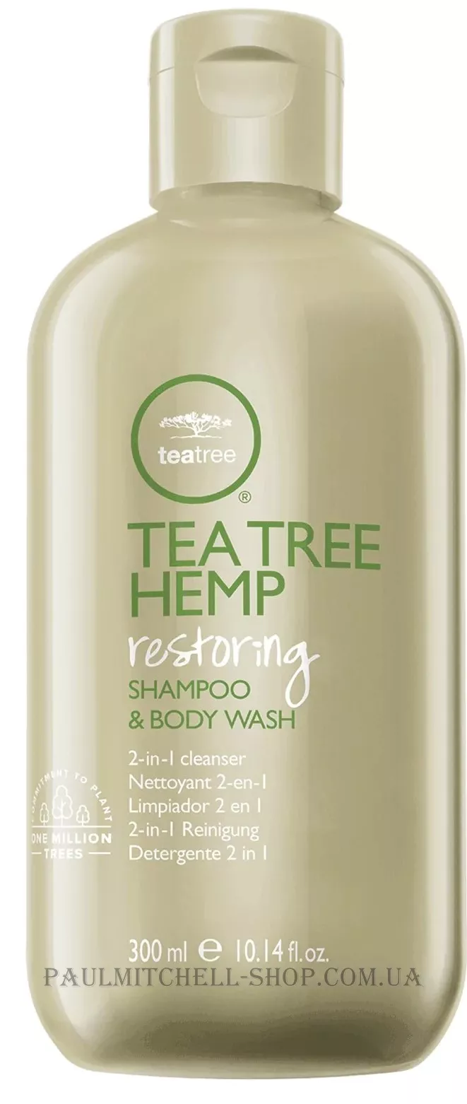 PAUL MITCHELL Tea Tree Hemp Restoring Shampoo & Body Wash - Відновлюючий шампунь і гель для душу на основі екстракту чайного дерева та олії конопель