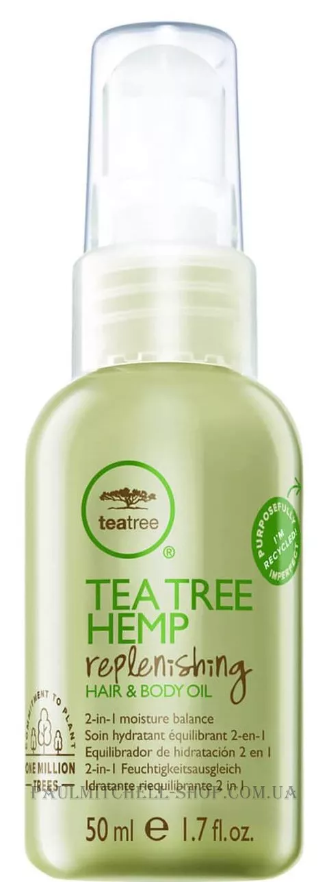 PAUL MITCHELL Tea Tree Hemp Replenishing Hair & Body Oil - Живильна олія для волосся та тіла на основі екстракту чайного дерева та олії конопель